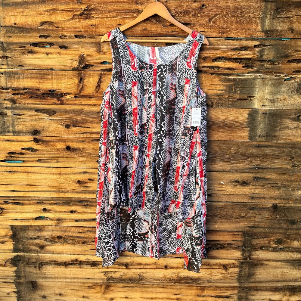 NY COLLECTION | NWT Animal Print Sleeveless Dress 1X